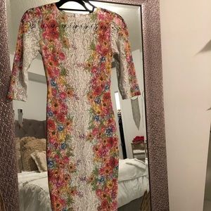 Lace floral dress